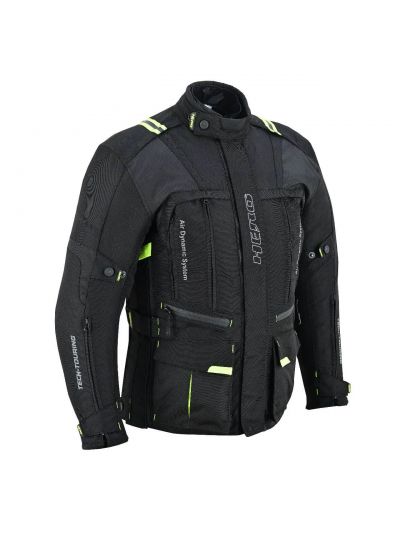 Tekstilna jakna HERO F-16 črno/fluo rumena