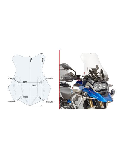 VIZIR ZA R1200GS Adventure (2014-2018) / R1250GS(2019-2023)  / R1250GS ADV(2019-2023)