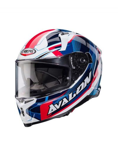 Čelada AVALON X OPTIC bela/modra/rdeča
