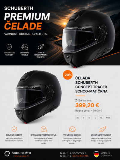 Čelada Schuberth CONCEPT mat črna SCHCO-MB