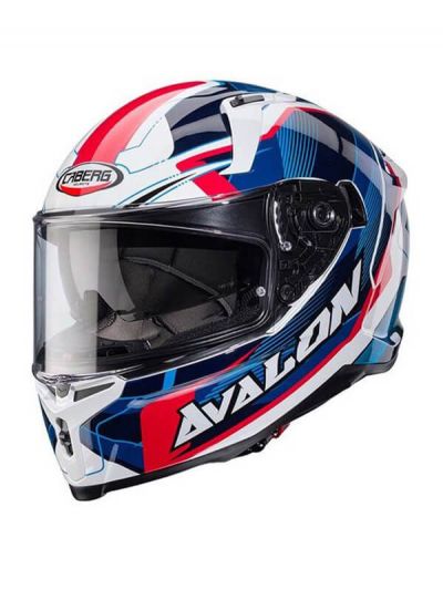 Čelada AVALON X OPTIC bela/modra/rdeča
