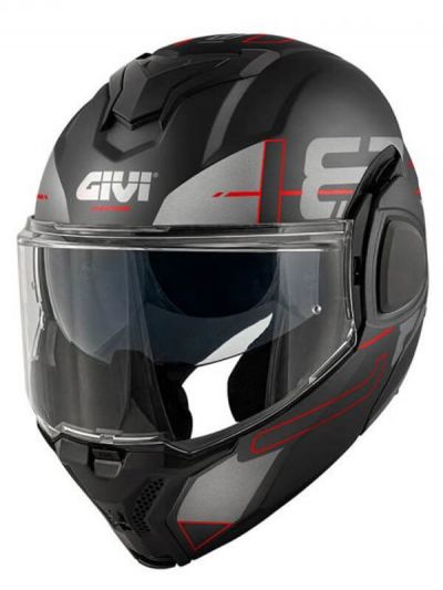ČELADA modular GIVI X.36 VERTIGO Črna-Rdeča