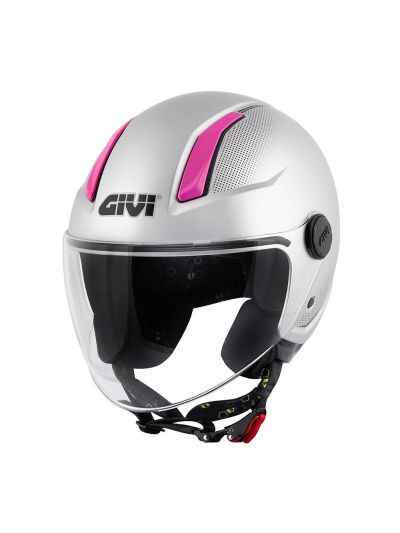 ČELADA GIVI Demi-jet 11.7B srebrna/fuscia