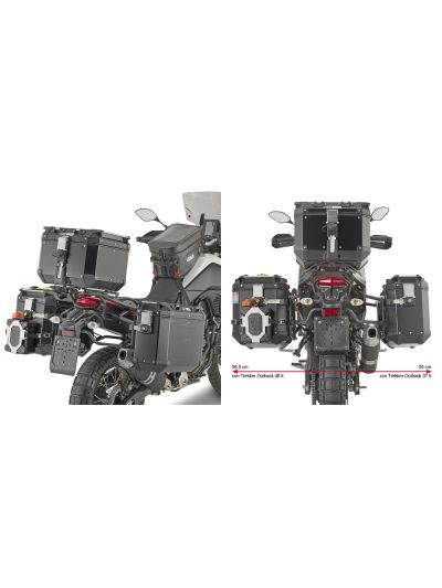 NOSILEC STRANSKIH KOVČKOV Yamaha Tenere 700 (2021-2023) /  Yamaha Tenere World Raid (2021-2023)