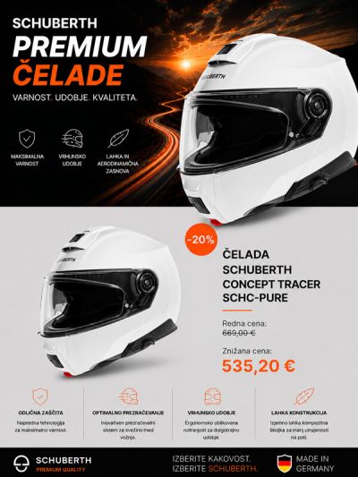 Preklopna čelada SCHUBERTH C5 Solid bela